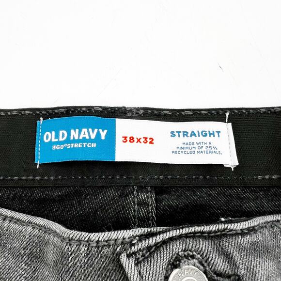 Old Navy NEW W TAGS Gray Straight Leg Denim Jeans 38 - Picture 4 of 6